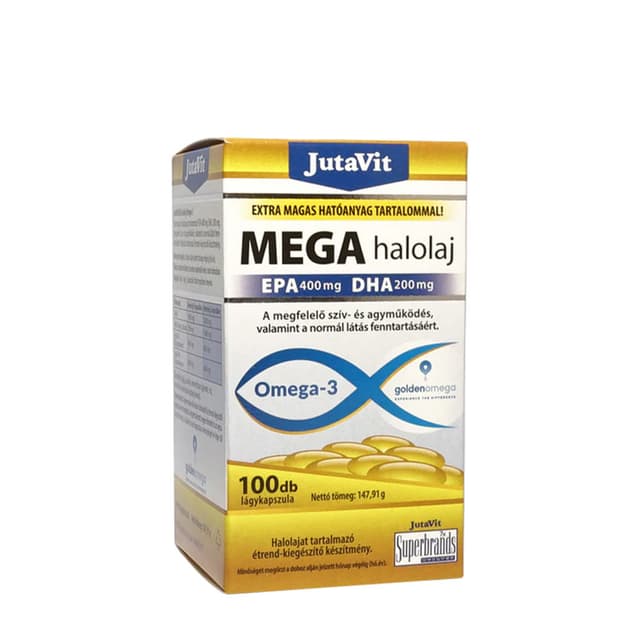 JutaVit - Mega Halolaj Omega-3 - 100 Sgels – Jutavit