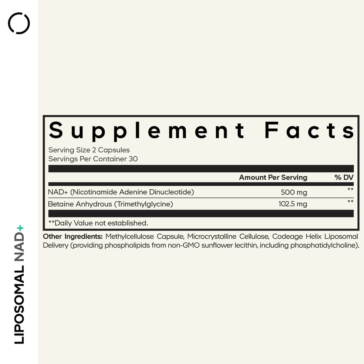 Codeage Liposomal Nad+ - 60 Vcaps - 60 Vegetable Caps