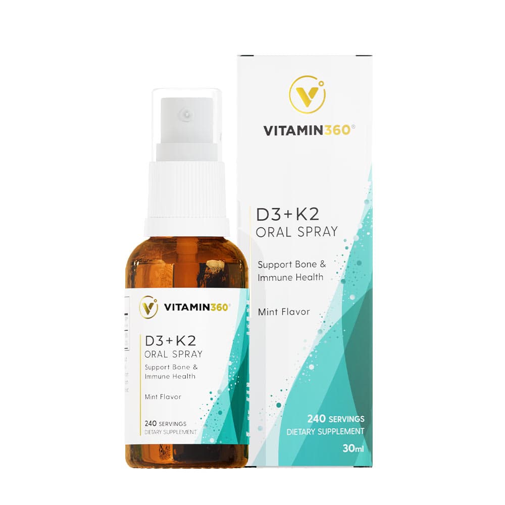 Vitamin360 - D3 + K2 Oral Spray - Mint, 30ml – Vitamin360 förpackning
