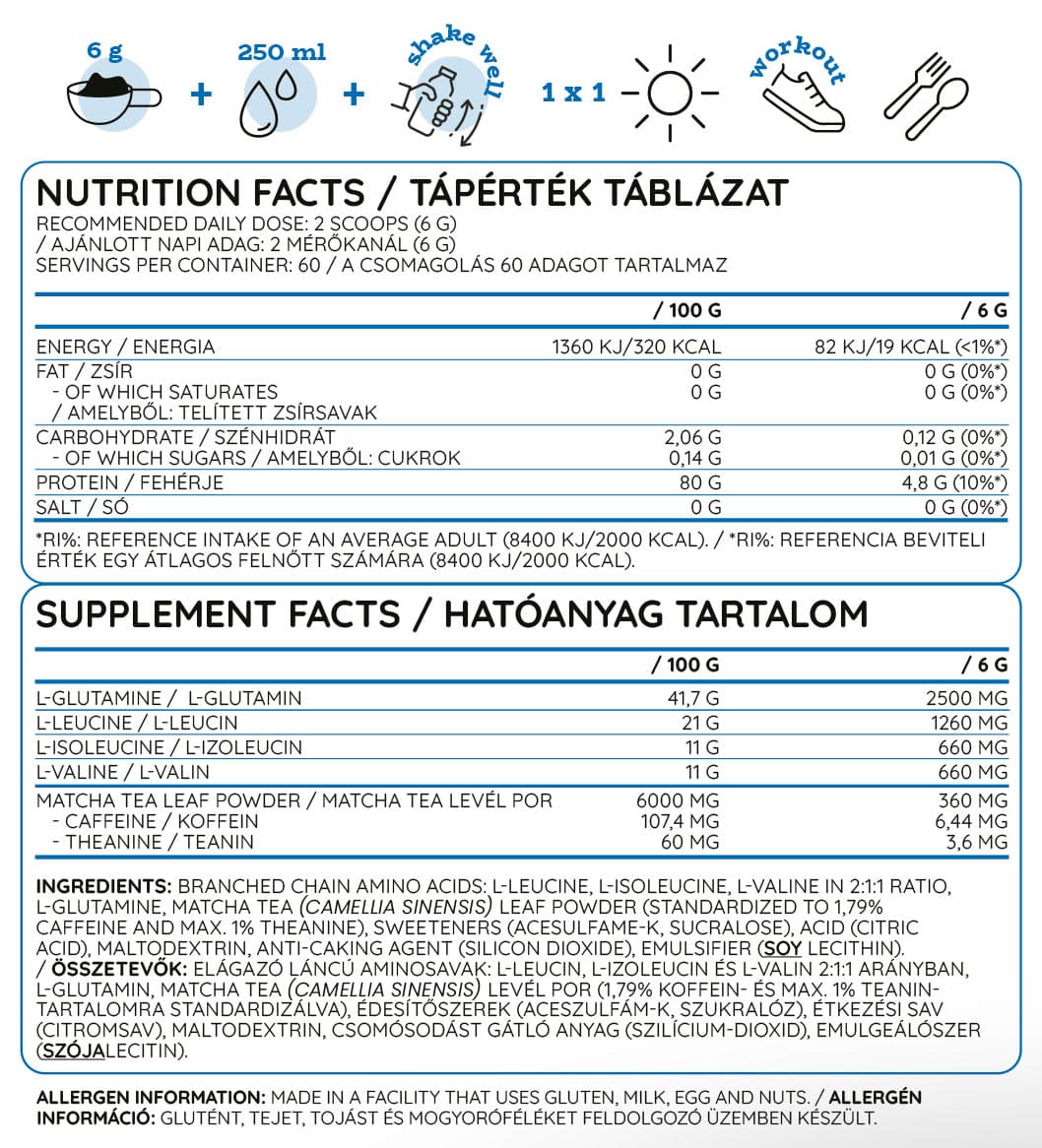 Nutriversum - BCAA + Gluta - 360 g (KORT DATO 2026-11-23)