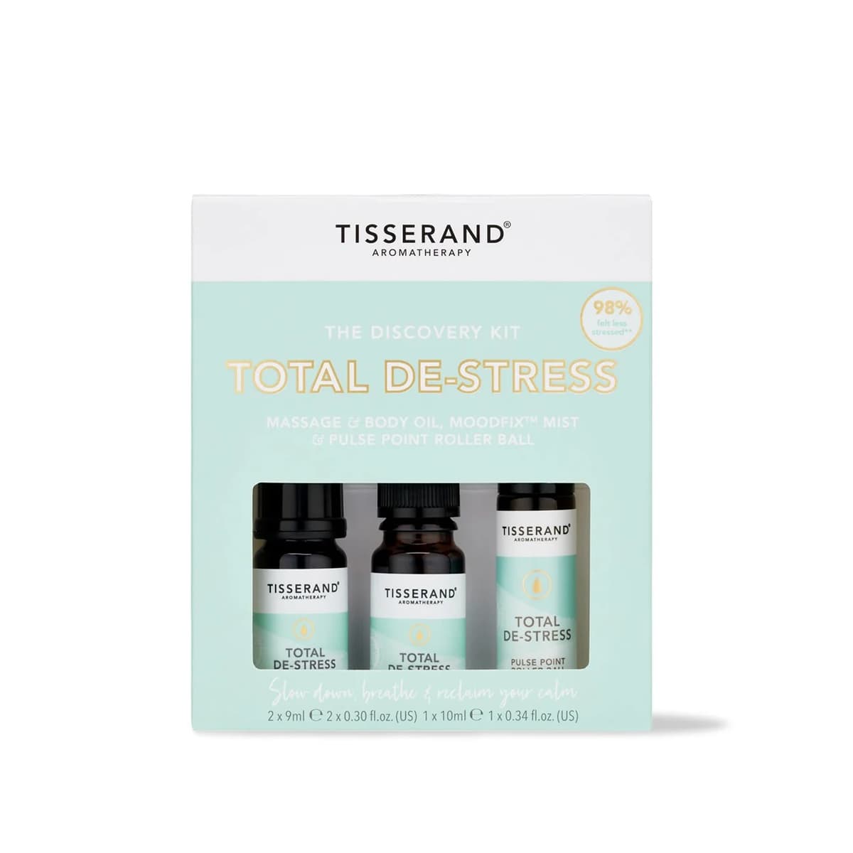 Tisserand Aromatherapy - Total De-Stress - 2 x 9ml, 1 x 10ml
