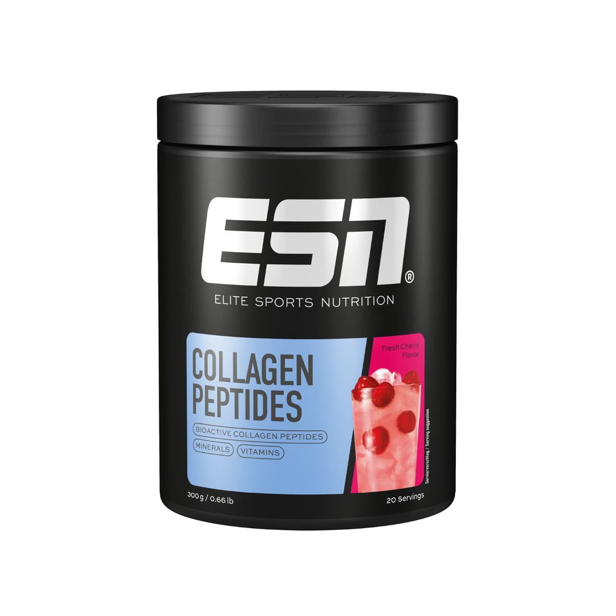 ESN - Kollagenpeptider Friske kirsebær, 300 g