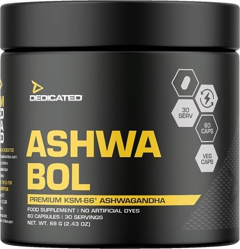 Dedicated - Ashwagandhaextrakt, rosenrotsextrakt och svartpepparextrakt - 60 kapslar