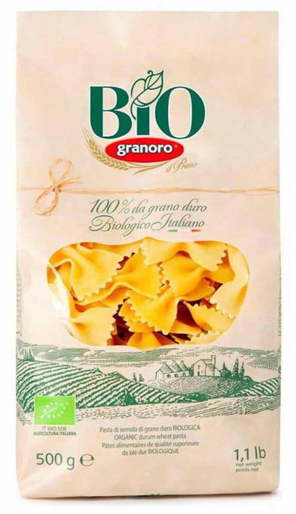 Granoro - Makaron farfalle BIO 500 g – Granoro förpackning