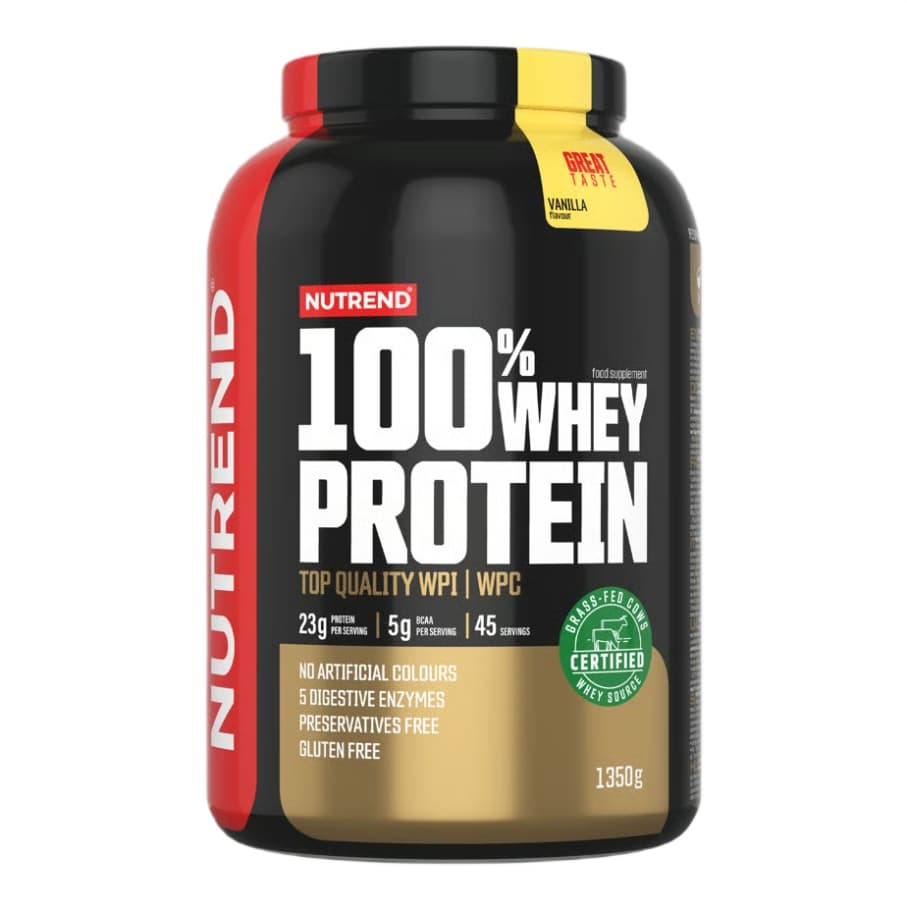Nutrend - 100 % valleprotein - Vanilje, 1350 g – Nutrend emballage