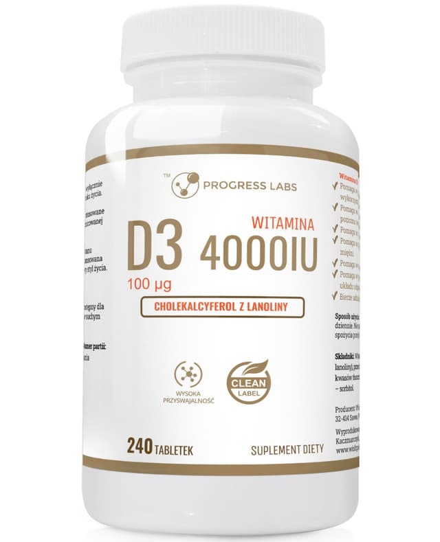 Progress Labs - Vitamin D3 - 4000 IE – Progress Labs