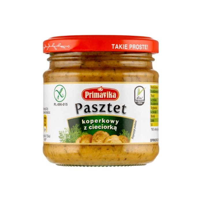 Primavika - Dill Pâté With Chickpea 160g – Primavika förpackning