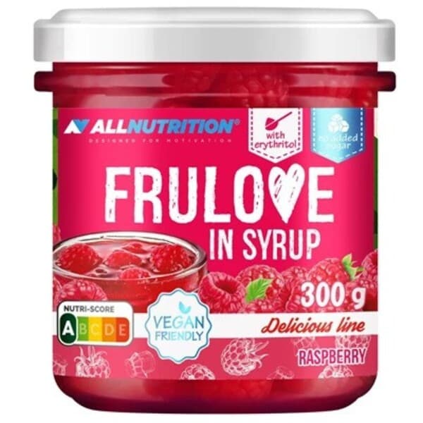 Allnutrition - Frulove In Syrup, Raspberry - 300g – Allnutrition förpackning