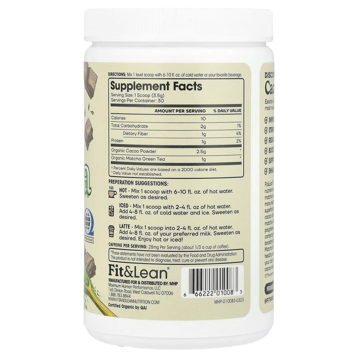 Fit & Lean - Cacao Matcha - 105g