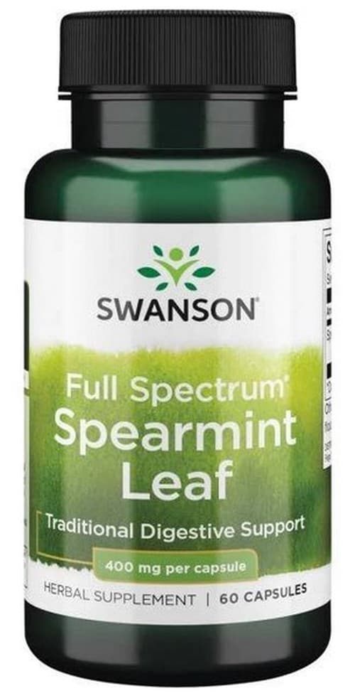 Swanson - Full Spectrum Spearmint Leaf - 400mg, 60 Caps – Swanson förpackning