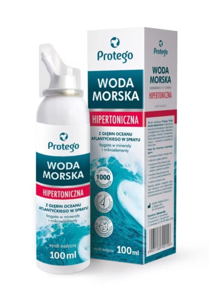 Protego - Woda Morska Hipertoniczna BOV 100 ml spray do nosa