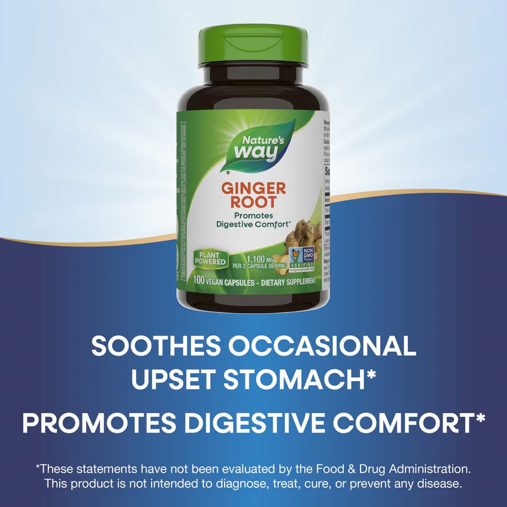 Nature'S Way - Ginger Root - 100 Vcaps