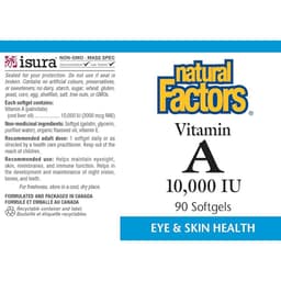 Natural Factors - Vitamin A - 90 Sgels