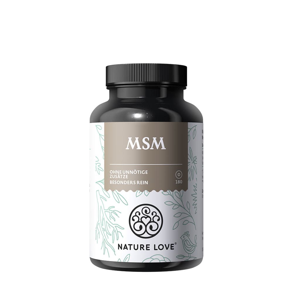 Nature Love - MSM With Vitamin C - 180 Tabs – Nature Love förpackning
