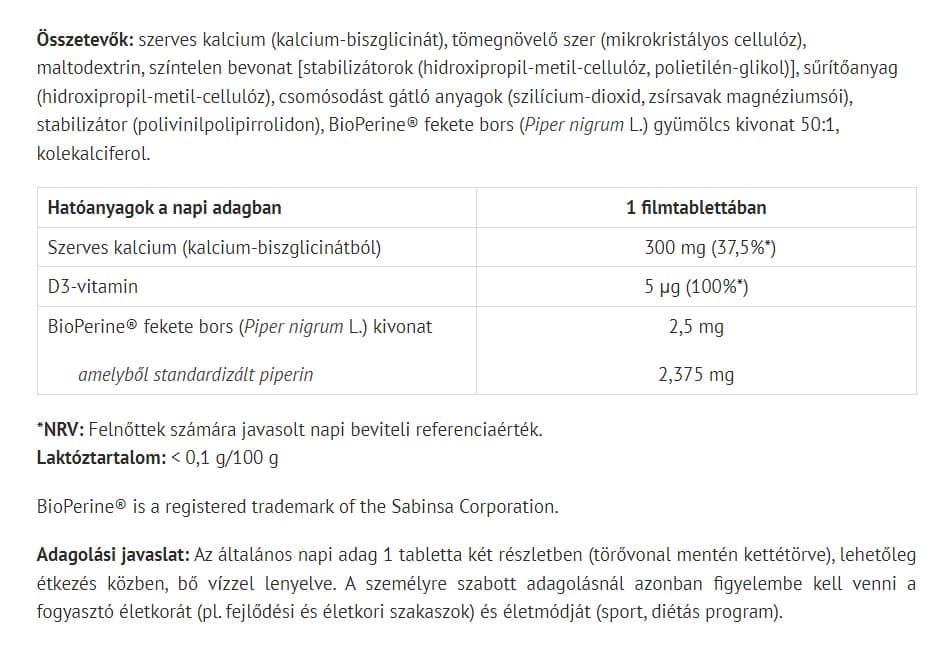 Natur Tanya - Calcium Bisglycinate - 60 Tabs