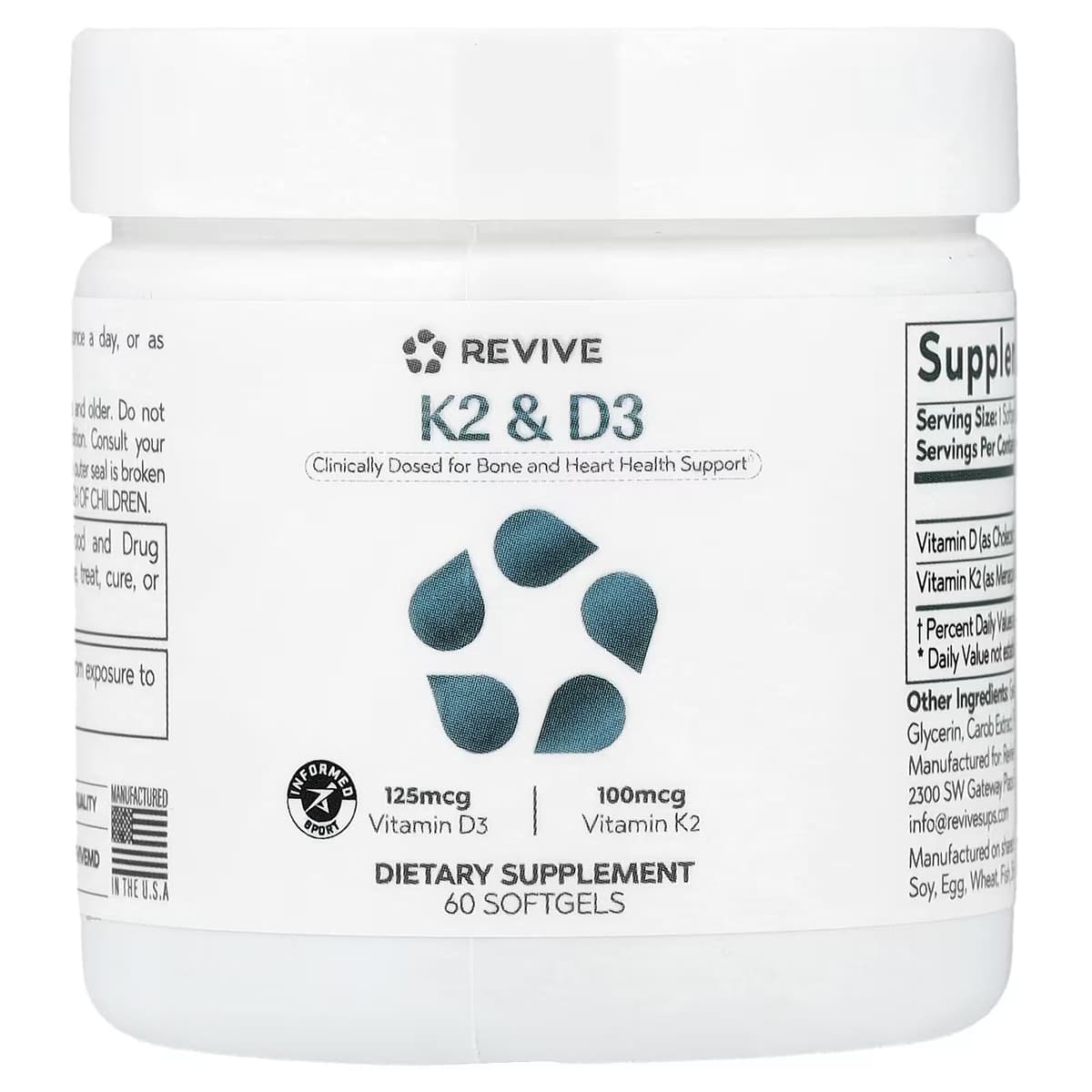 Revive - Vitamins K2 & D3 - 60 Vcaps