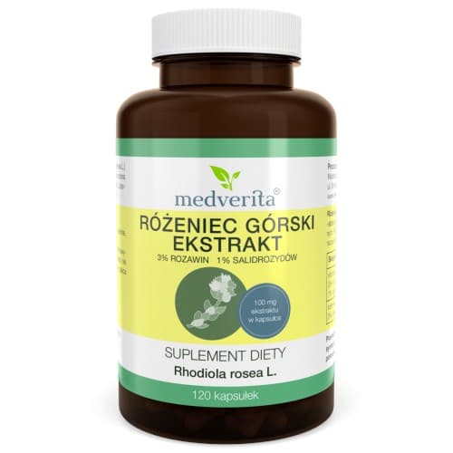 Medverita - Rhodiola Rosea Extract - 120 Caps – Medverita förpackning