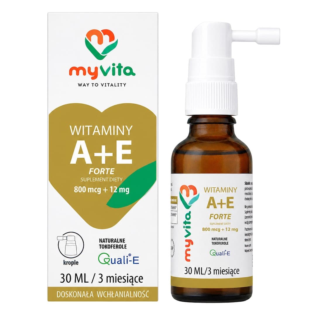 Myvita - Vitamin A+E Forte - 30ml – MyVita förpackning