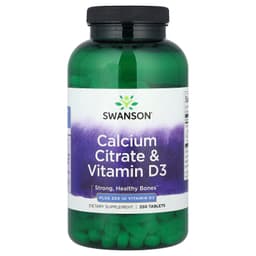 Swanson - Calcium Citrate & Vitamin D3 - 250 Tabs