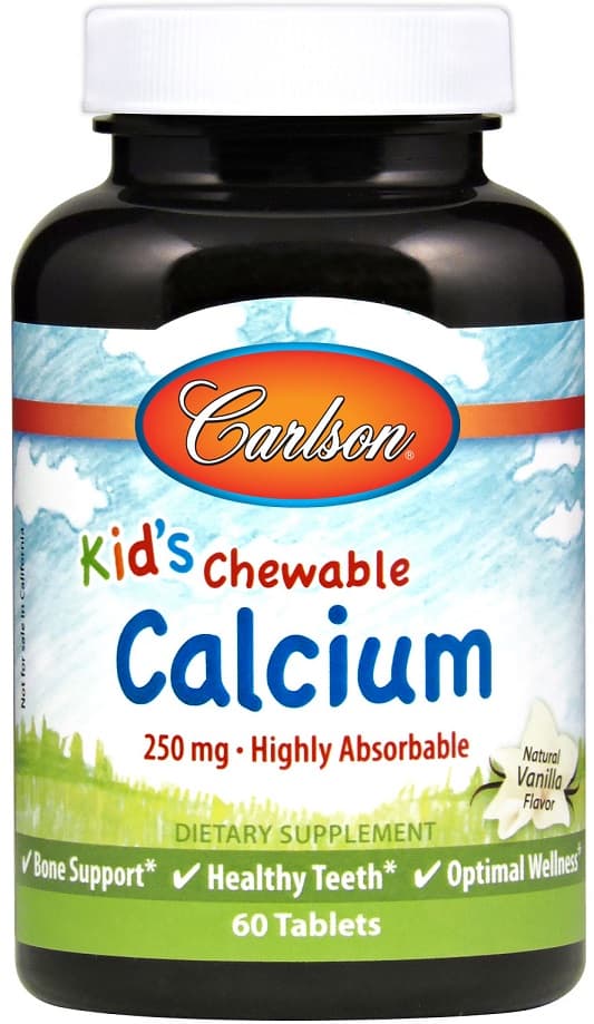 Carlson Labs - Kid's Chewable Calcium - 60 Tablets – Carlson Labs förpackning