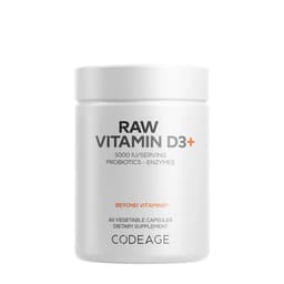 Codeage Raw Vitamin D3+ - 60 Vcaps - 60 Vegetable Caps