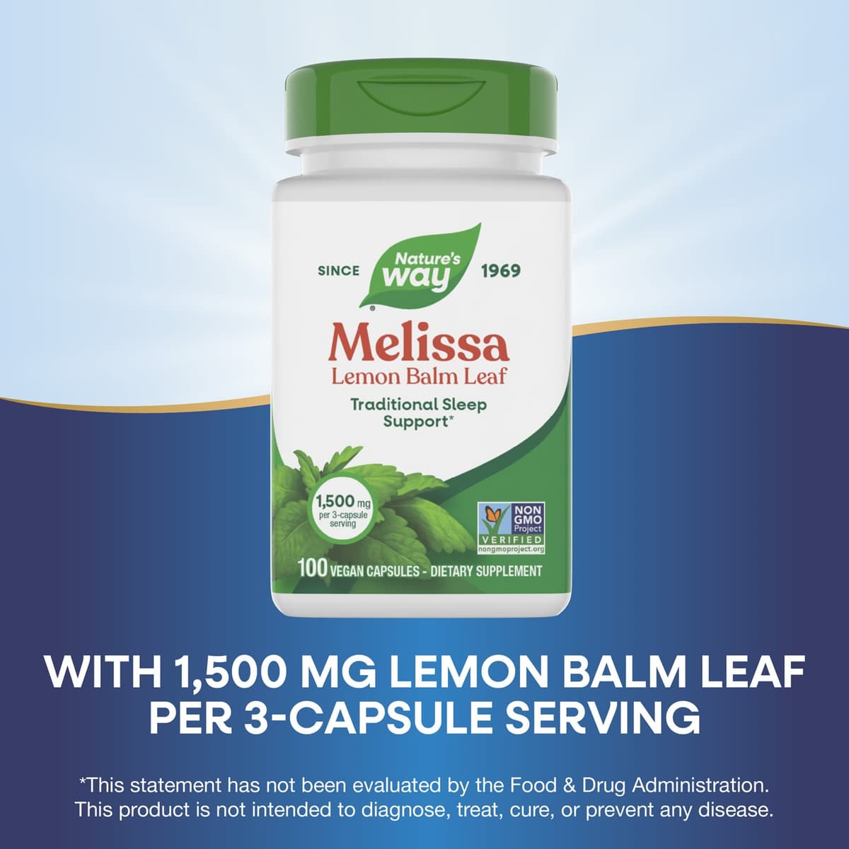 Nature's Way - Melissa Lemon Balm Leaf - 100 Vcaps