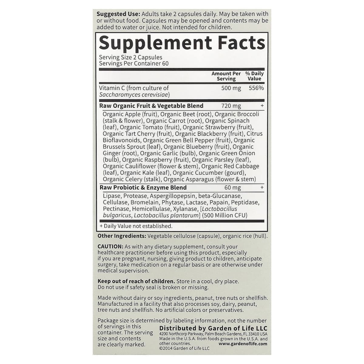 Garden Of Life - Vitamin Code Raw-vitamiini C - 120 Vcaps