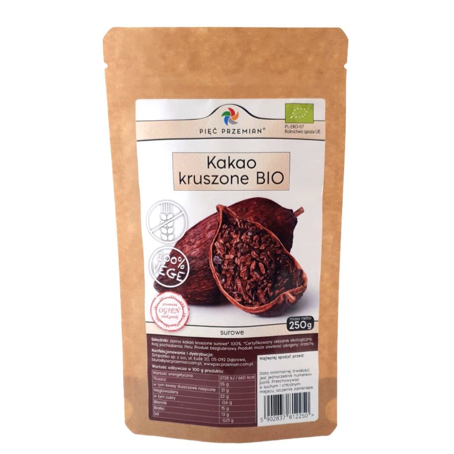 Pięć Przemian - Kakao kruszone surowe BIO 250g