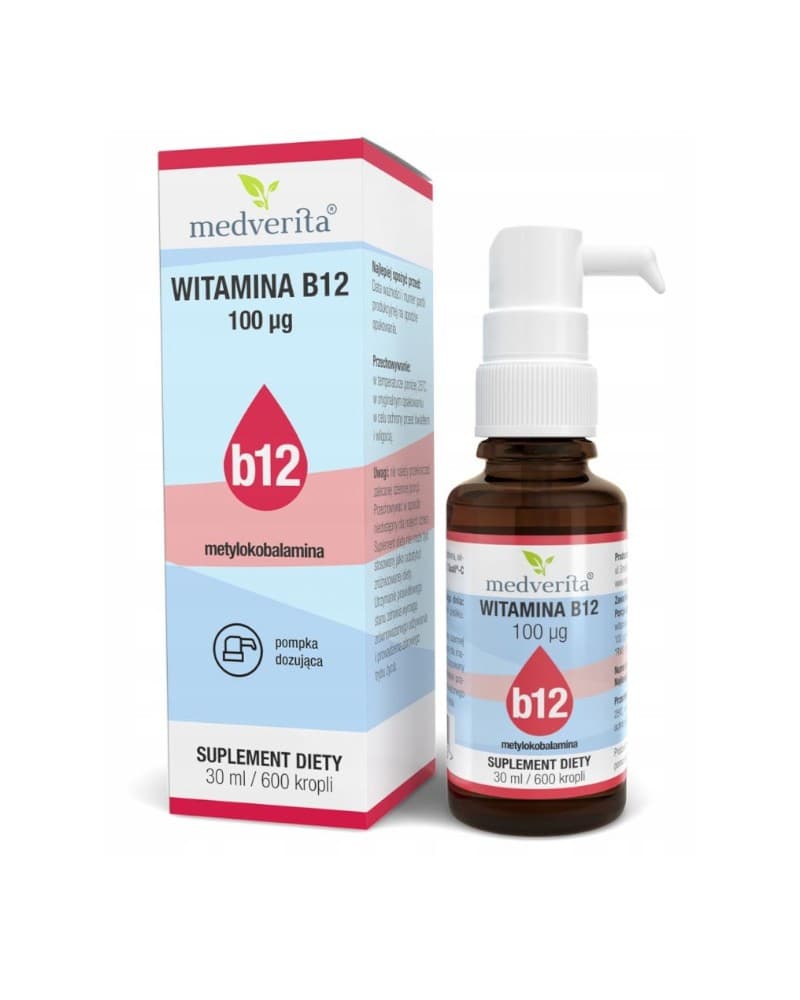 Medverita - Vitamin B12 - 30 ml / 600 drops – Medverita förpackning