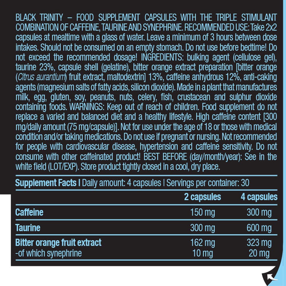 BioTechUSA Black Trinity - 120 Kapsler