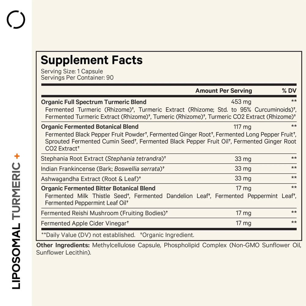 Codeage Liposomal Gurkmeja+ - 90 Vcaps - 90 Vegetabilske Kapsler