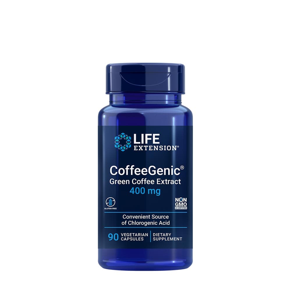 Life Extension - Coffeegenic Green Coffee Extract - 90 Vegetarian Capsules – Life Extension förpackning