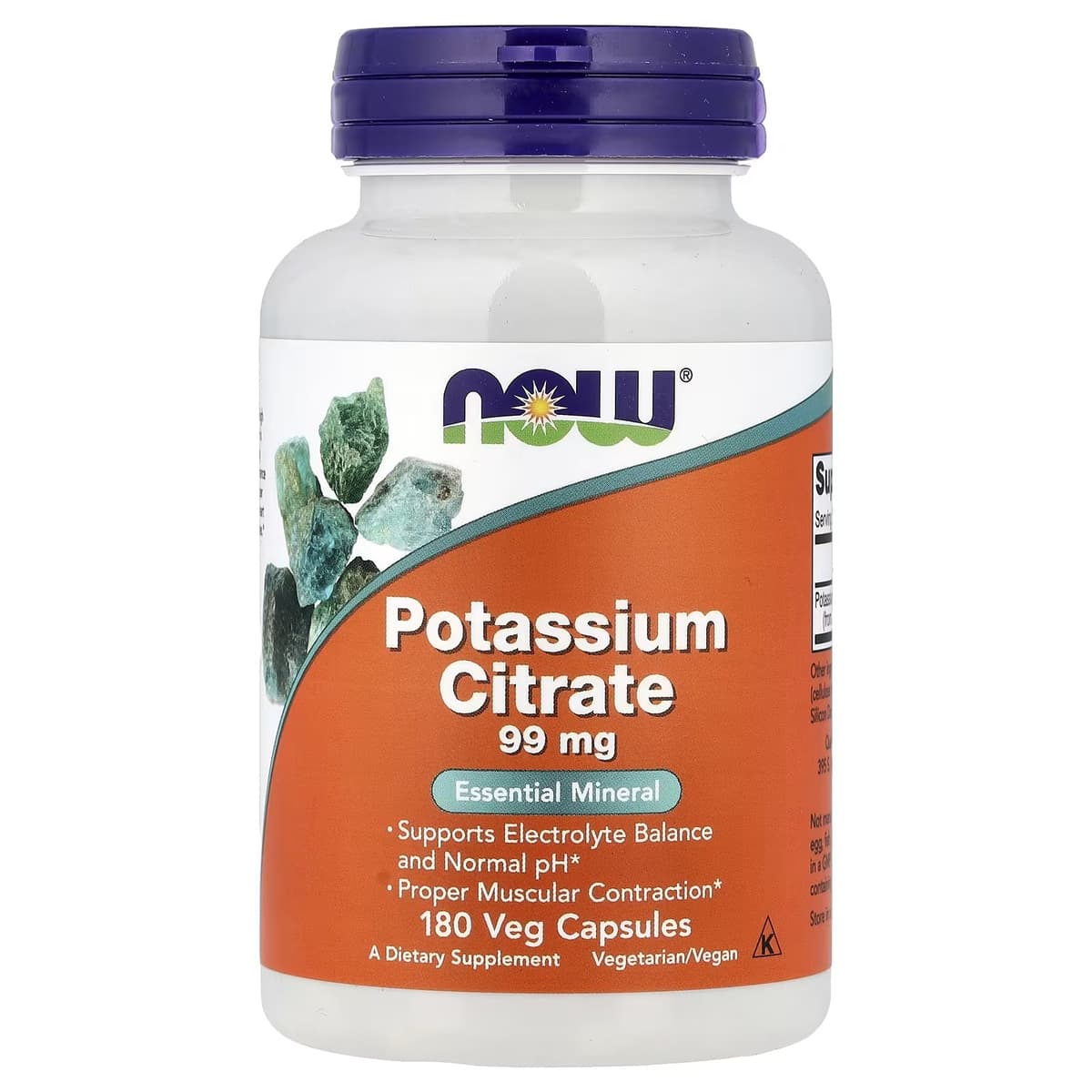 Now Foods - Potassium Citrate, 99mg - 180 Vcaps