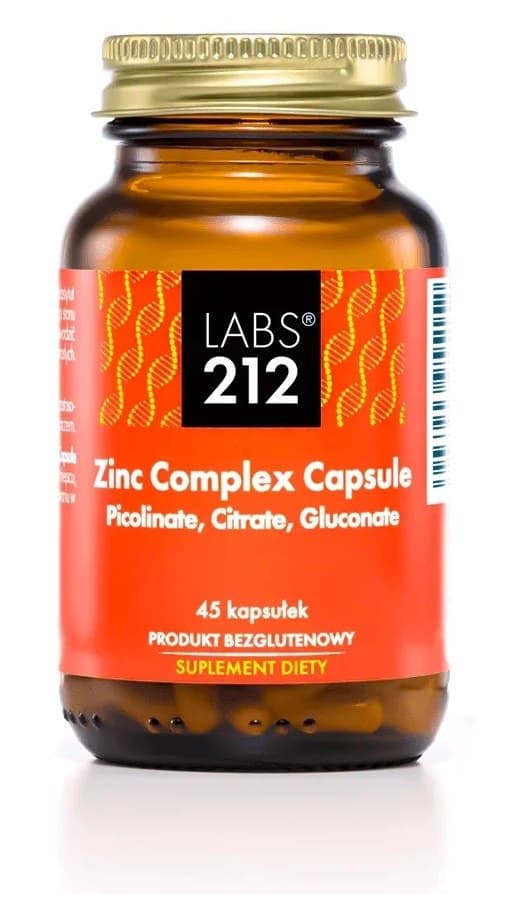 Labs 212 - Zinc Complex Caps - 45 Caps – LABS 212 förpackning