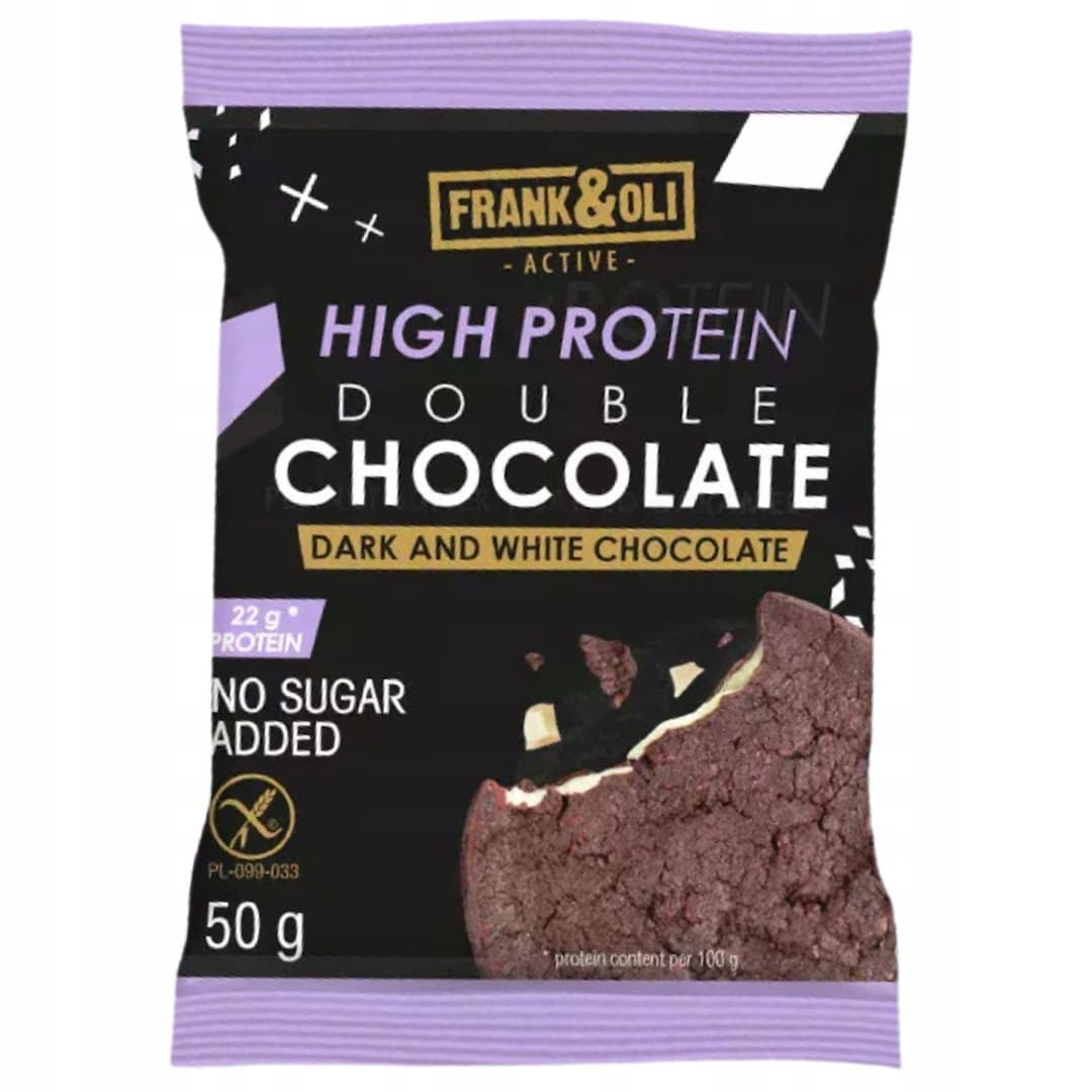 Frank&Oli - High Protein Double Chocolate - 50g – Frank&Oli förpackning