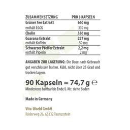 Vitaworld - Metabolism Vital - 90 Caps