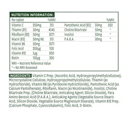 Nature's Aid - Vitamin B Complex 50 + C - 90 Tabs