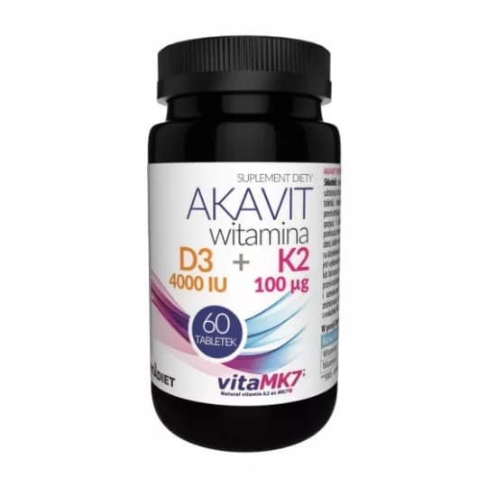 AKAVIT - Vitamin D3 + K2 - 60 Tablets – AKAVIT förpackning