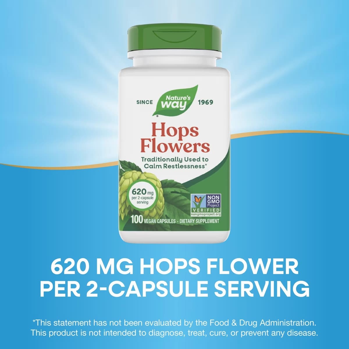 Nature'S Way - Hops Flowers - 30 Caps