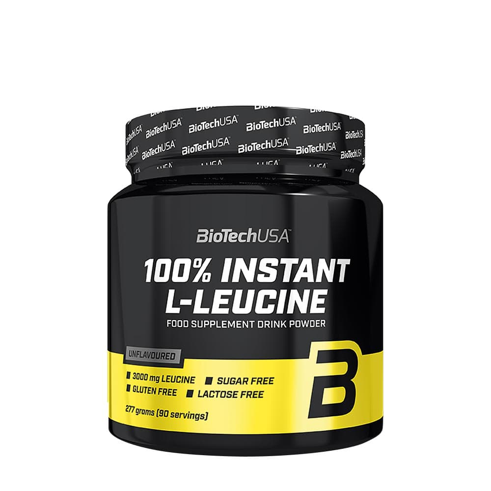 BioTechUSA - 100% Instant L-Leucine - 277g (90 Servings) – BioTechUSA förpackning