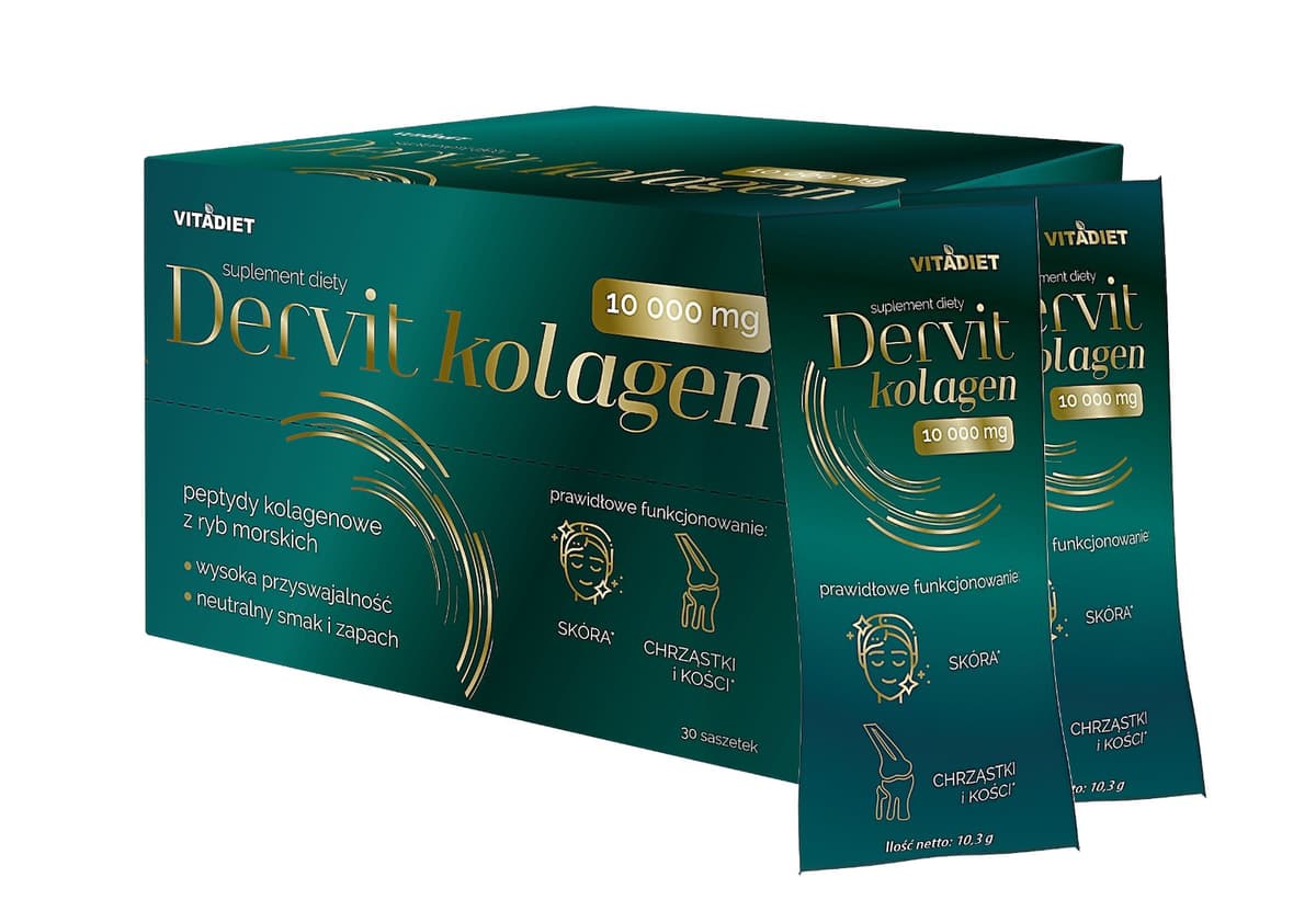 VitaDiet - Dervit kollagen 10000 mg 30 poser – VitaDiet packaging