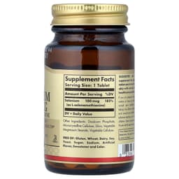 Solgar Selenium Gærfri 100mcg 100 Tabletter