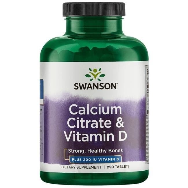 Swanson - Calcium Citrate & Vitamin D3 - 250 Tabs – Swanson förpackning