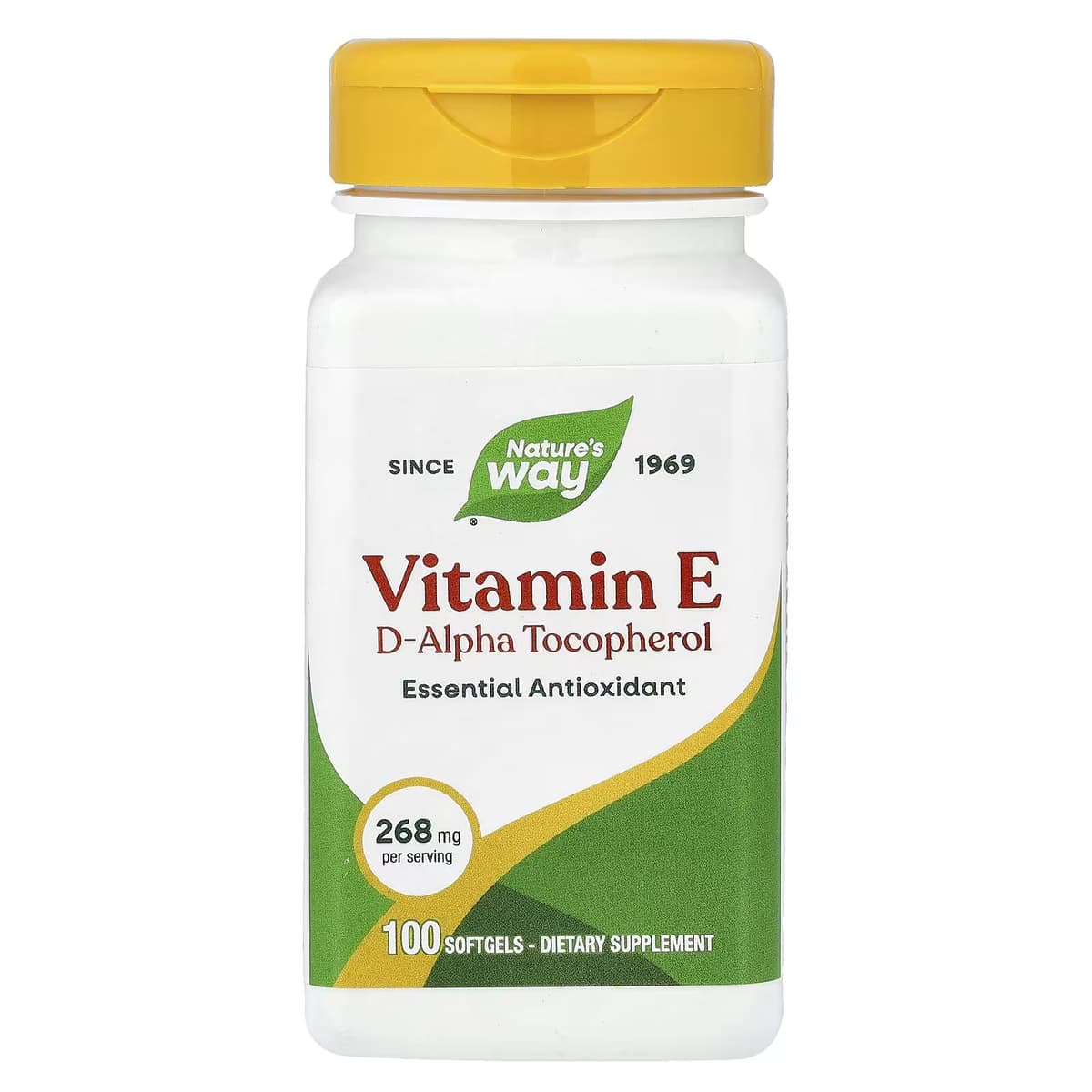 Nature's Way - Vitamin E D-Alpha Tocopherol - 100 Sgels