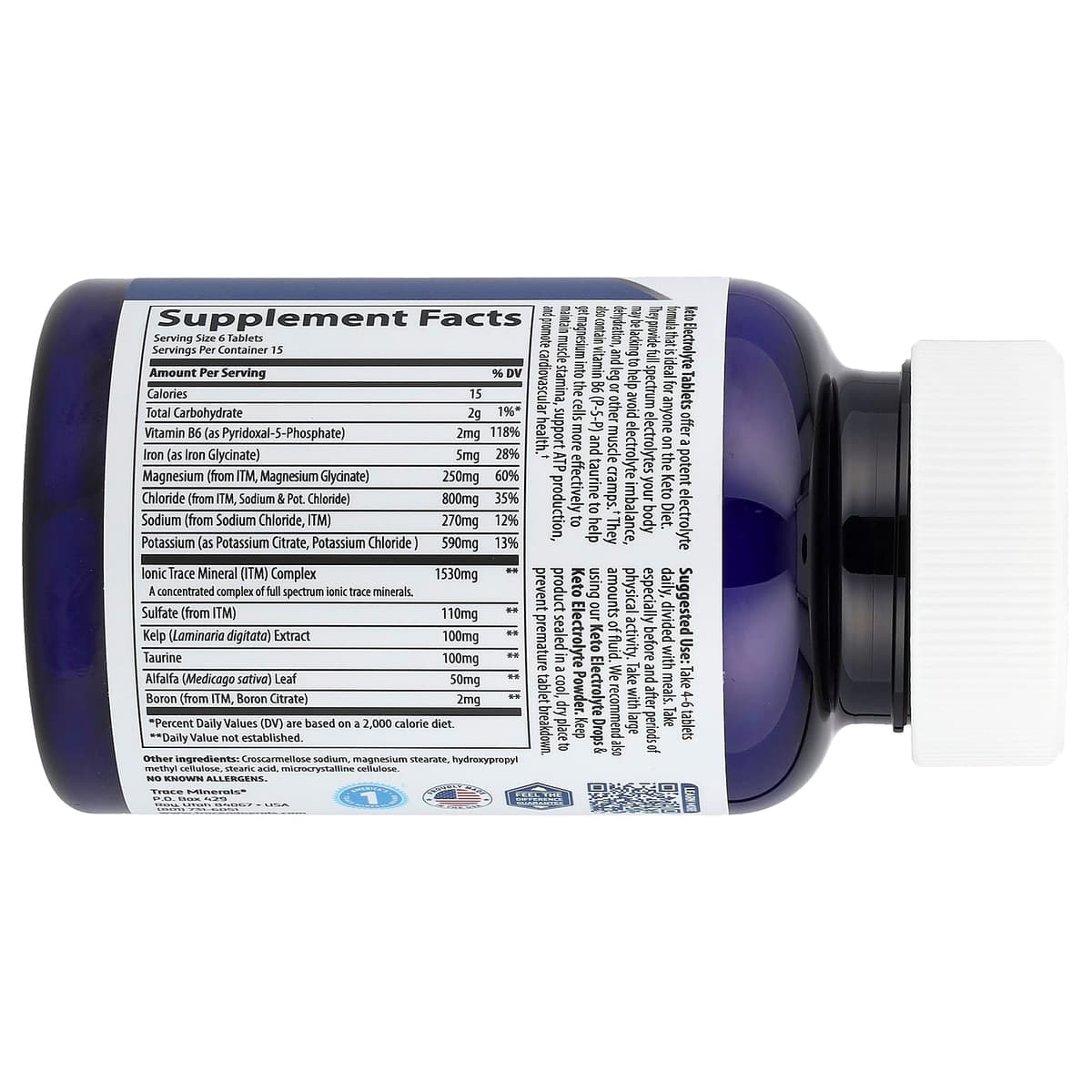 Trace Minerals - KETO Electrolyte Tabs - 90 Tabs