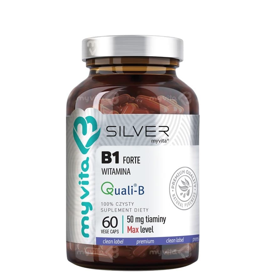 Myvita - Vitamin B1 Forte - 60 Vege Caps – MyVita förpackning