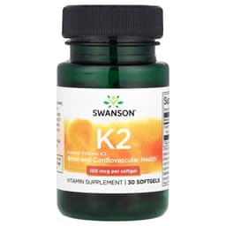 Swanson - Natural Vitamin K2 - 100mcg, 30 Sgels
