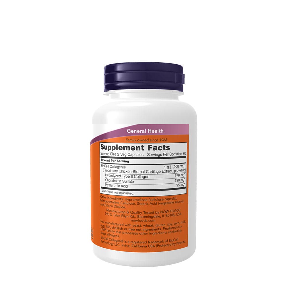 NOW Foods - Biocell Collagen Hydrolyzed Type II - 120 Vcaps