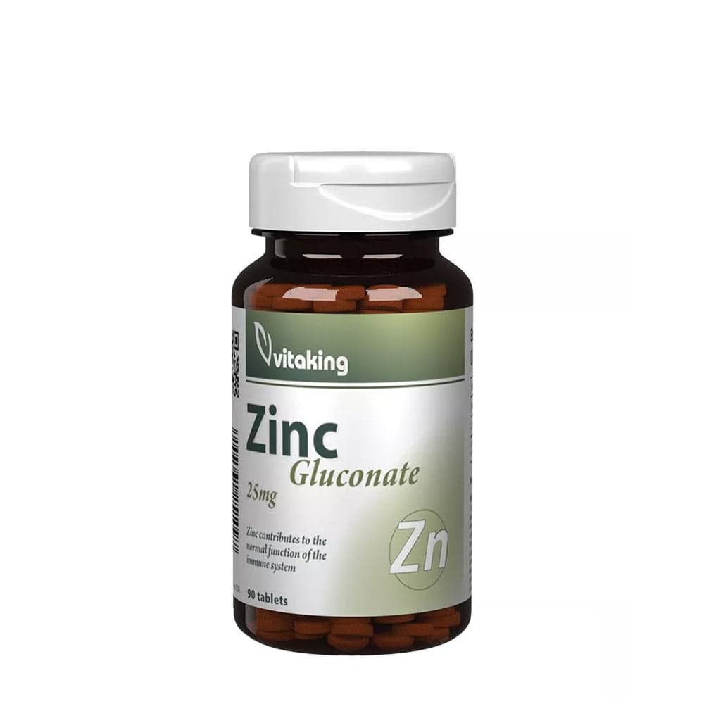 Vitaking - Zinc Gluconate - 90 Tabs – Vitaking förpackning