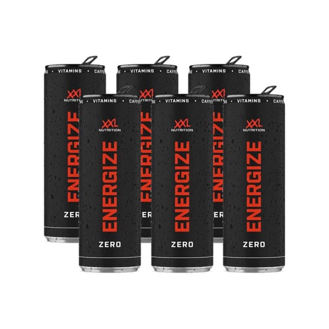 XXL Nutrition - Energidryck - Svart, sockerfri, 6 × 330 ml – XXL Nutrition